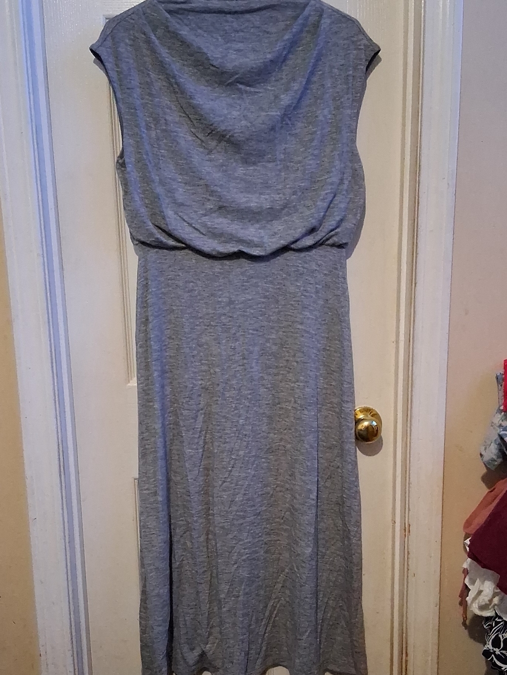 Ann Taylor Heather Gray Sleeveless Maxi Dress
